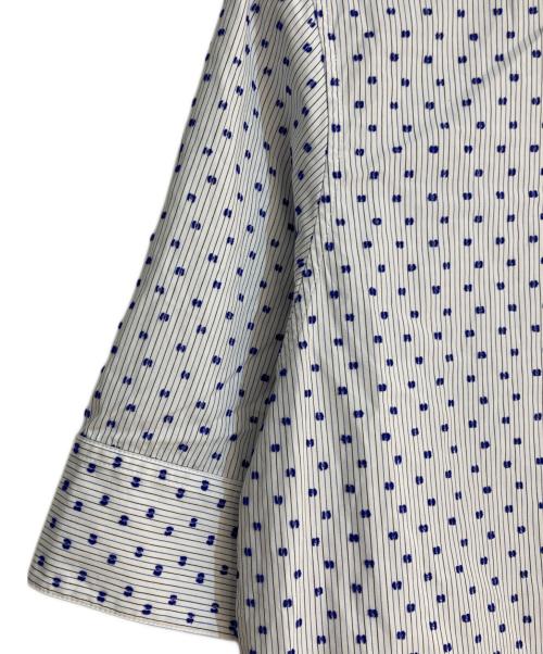 CELINE（セリーヌ）CELINE (セリーヌ) フロッキードットシャツ ブルー サイズ:34の古着・服飾アイテム