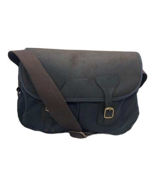 Barbour（バブアー）Barbour (バブアー) Tarras ワックス レザー トリム ショルダーバッグ ネイビーの古着・服飾アイテム
