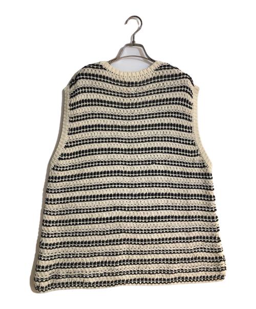 BATONER（バトナ―）BATONER (バトナ―) ローゲージニットベスト ホワイト サイズ:3の古着・服飾アイテム