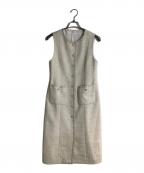 ANAYIアナイ）の古着「ラメスラブツイードジレワンピース」｜ホワイト