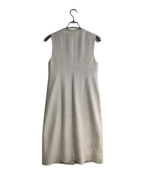 ANAYI（アナイ）ANAYI (アナイ) ラメスラブツイードジレワンピース ホワイト サイズ:38の古着・服飾アイテム