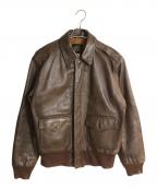 AVIREXアヴィレックス）の古着「A-2フライトレザージャケット」｜ブラウン