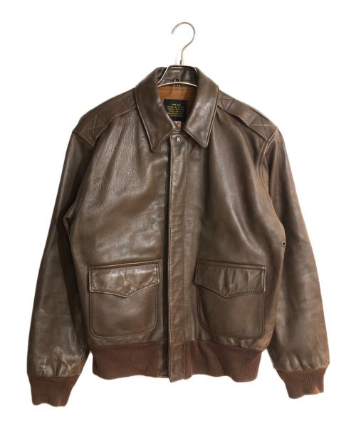 AVIREX（アヴィレックス）AVIREX (アヴィレックス) A-2フライトレザージャケット ブラウン サイズ:38の古着・服飾アイテム