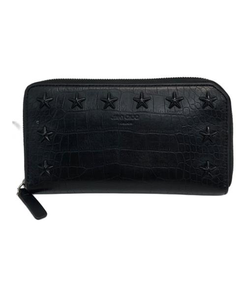 JIMMY CHOO（ジミーチュウ）JIMMY CHOO (ジミーチュウ) ラウンドファスナー財布 ブラックの古着・服飾アイテム