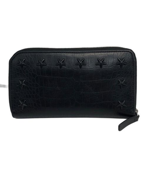 JIMMY CHOO（ジミーチュウ）JIMMY CHOO (ジミーチュウ) ラウンドファスナー財布 ブラックの古着・服飾アイテム