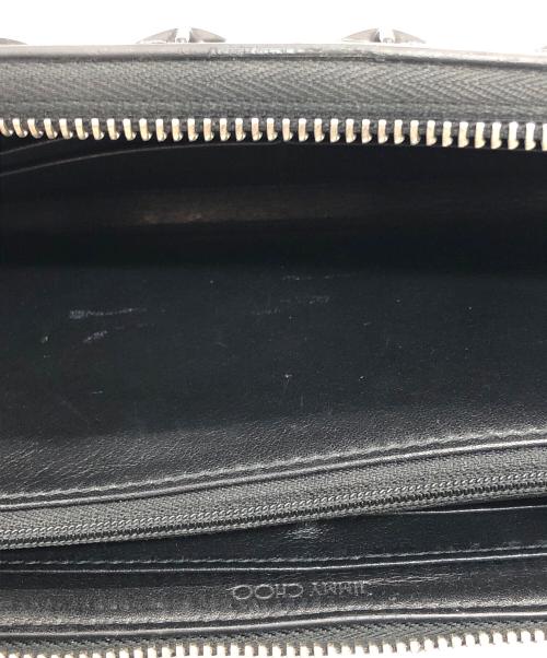 JIMMY CHOO（ジミーチュウ）JIMMY CHOO (ジミーチュウ) ラウンドファスナー財布 ブラックの古着・服飾アイテム