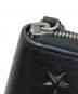 中古・古着 JIMMY CHOO (ジミーチュウ) ラウンドファスナー財布 ブラック：9000円