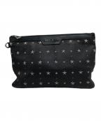 JIMMY CHOOジミーチュウ）の古着「スタースタッズクラッチバッグ」｜ブラック