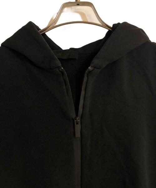 MONCLER（モンクレール）MONCLER (モンクレール) フードロゴ刺繍ハーフジップパーカー ブラック サイズ:Ｌの古着・服飾アイテム