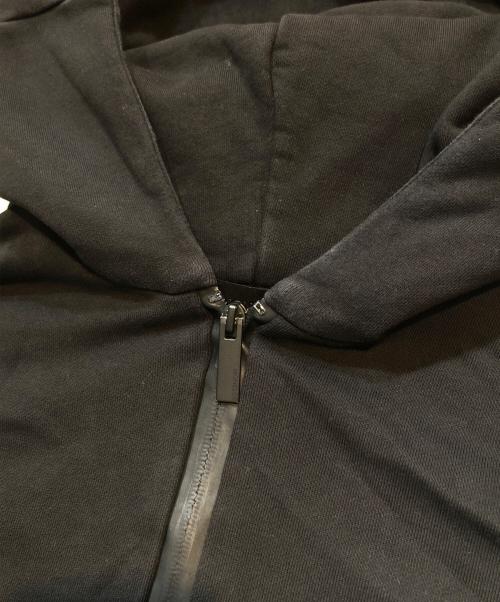 MONCLER（モンクレール）MONCLER (モンクレール) フードロゴ刺繍ハーフジップパーカー ブラック サイズ:Ｌの古着・服飾アイテム