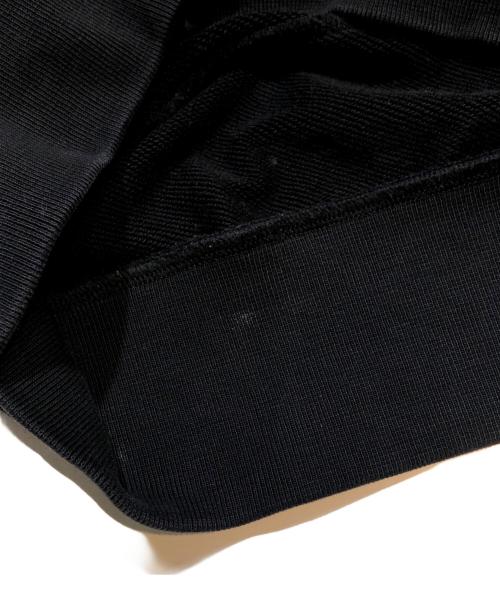 MONCLER（モンクレール）MONCLER (モンクレール) フードロゴ刺繍ハーフジップパーカー ブラック サイズ:Ｌの古着・服飾アイテム