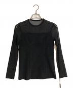 DOUBLE STANDARDダブルスタンダード）の古着「コルセットニットシアーカットソー」｜ブラック