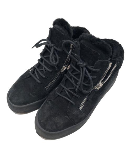 GIUSEPPE ZANOTTI（ジュゼッペザノッティ）GIUSEPPE ZANOTTI (ジュゼッペザノッティ) ムートンスニーカー ブラック サイズ:37の古着・服飾アイテム