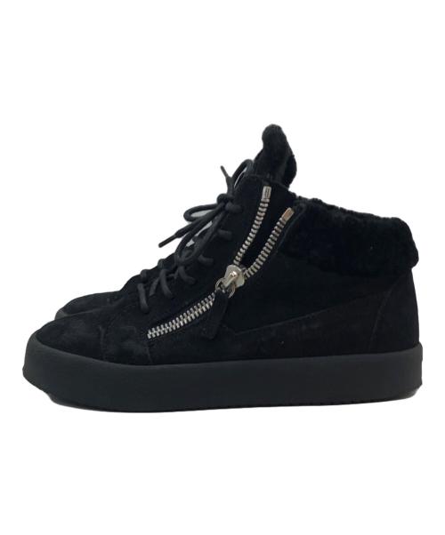 GIUSEPPE ZANOTTI（ジュゼッペザノッティ）GIUSEPPE ZANOTTI (ジュゼッペザノッティ) ムートンスニーカー ブラック サイズ:37の古着・服飾アイテム