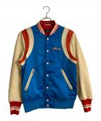 DIESELディーゼル）の古着「袖レザースタジャン」｜ブルー