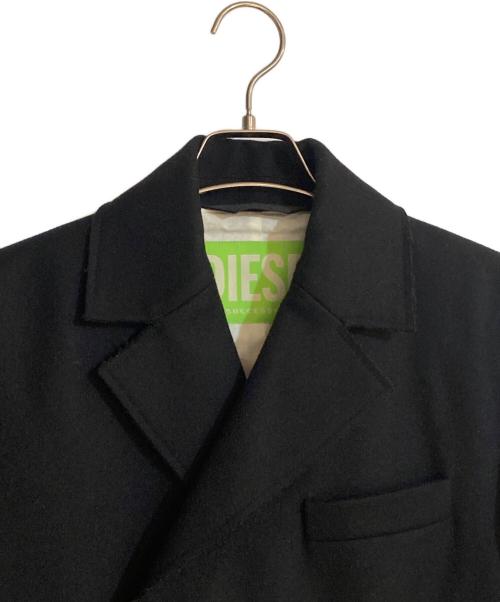 DIESEL（ディーゼル）DIESEL (ディーゼル) ウールロングコート ブラック サイズ:Sの古着・服飾アイテム