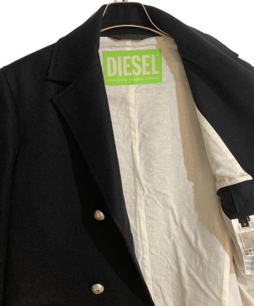 DIESEL（ディーゼル）DIESEL (ディーゼル) ウールロングコート ブラック サイズ:Sの古着・服飾アイテム