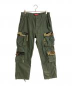 SUPREMEシュプリーム）の古着「切替カーゴパンツ」｜グリーン