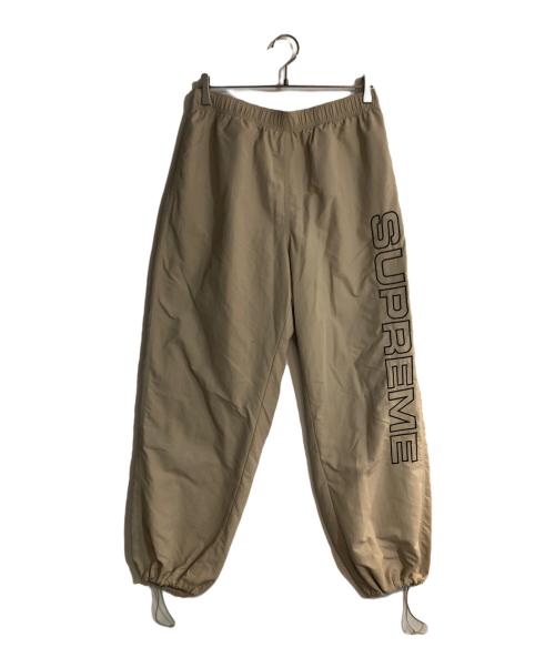 SUPREME（シュプリーム）SUPREME (シュプリーム) Spellout Embroidered Track pant/スペルアウト エンブロイダリー トラック パンツ ベージュ サイズ:Ｌの古着・服飾アイテム