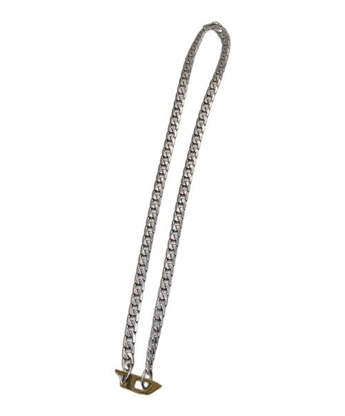 DIESEL（ディーゼル）DIESEL (ディーゼル) Dロゴステンレススチール チェーン ネックレス シルバーの古着・服飾アイテム