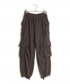 INSCRIREアンスクリア）の古着「コットンリネンカーゴパンツ」｜ブラウン