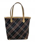BURBERRY BLUE LABELバーバリーロンドンブルーレーベル）の古着「ノバチェック柄トートバッグ」｜ブラウン