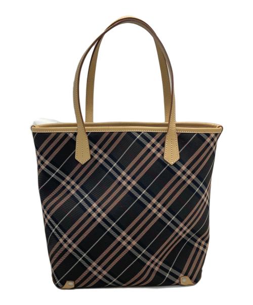 BURBERRY BLUE LABEL（バーバリーロンドンブルーレーベル）BURBERRY BLUE LABEL (バーバリーロンドンブルーレーベル) ノバチェック柄トートバッグ ブラウンの古着・服飾アイテム