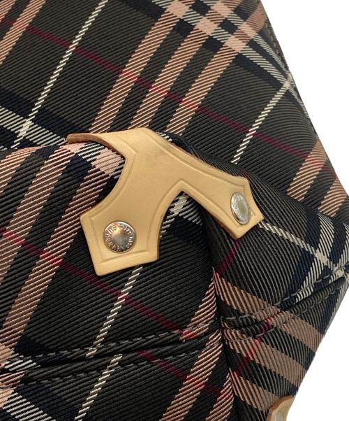 BURBERRY BLUE LABEL（バーバリーロンドンブルーレーベル）BURBERRY BLUE LABEL (バーバリーロンドンブルーレーベル) ノバチェック柄トートバッグ ブラウンの古着・服飾アイテム
