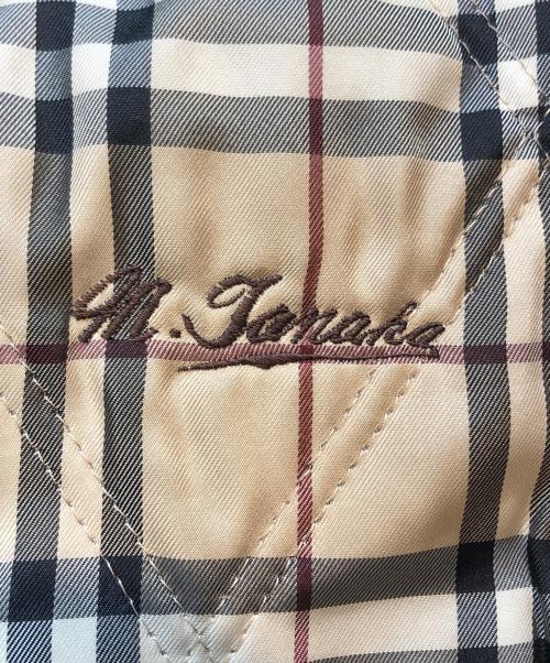 BURBERRY LONDON（バーバリーロンドン）BURBERRY LONDON (バーバリーロンドン) ノバチェックライニングラムレザーコート ブラック サイズ:Lの古着・服飾アイテム