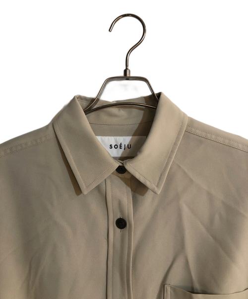 SOEJU（ソージュ）SOEJU (ソージュ) ソフトオックスシャツワンピース ベージュ サイズ:Mの古着・服飾アイテム