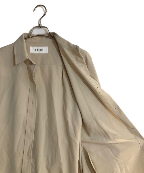 SOEJU（ソージュ）SOEJU (ソージュ) ソフトオックスシャツワンピース ベージュ サイズ:Mの古着・服飾アイテム