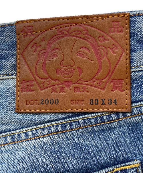 Evisu Jeans（エヴィスジーンズ）Evisu Jeans (エヴィスジーンズ) Daicock Print Baggy Jeans/ダイコクプリントバギージーンズ インディゴ サイズ:W33×L34の古着・服飾アイテム