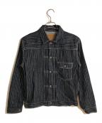 THE FLAT HEADザ・フラットヘッド）の古着「10oz染抜ドットウォバッシュジャケット」｜インディゴ