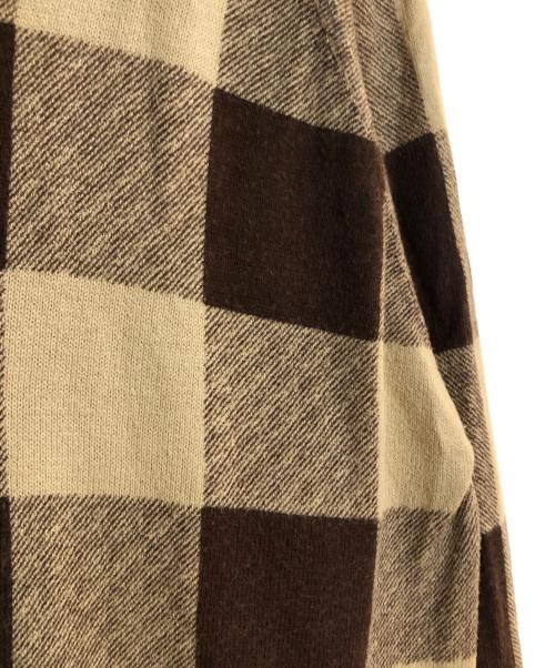 Maison Margiela（メゾンマルジェラ）Maison Margiela (メゾンマルジェラ) 04SS本人期チェックVネックニット ブラウン サイズ:Sの古着・服飾アイテム