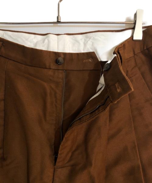 Hed Mayner（ヘド メイナー）Hed Mayner (ヘド メイナー) 22SS 6プリーツパンツ ブラウン サイズ:Mの古着・服飾アイテム