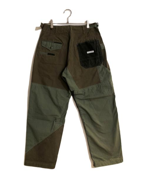 Engineered Garments（エンジニアドガーメンツ）Engineered Garments (エンジニアドガーメンツ) BEAMS PLUS (ビームスプラス) パッチワークパンツ グリーン サイズ:XSの古着・服飾アイテム