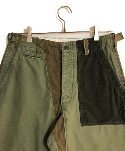 Engineered Garments（エンジニアドガーメンツ）Engineered Garments (エンジニアードガーメンツ) BEAMS PLUS (ビームスプラス) パッチワークパンツ グリーン サイズ:XSの古着・服飾アイテム