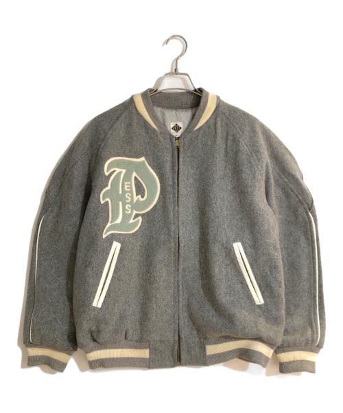 POST O'ALLS（ポストオーバーオールズ）POST O'ALLS (ポストオーバーオールズ) ジップアップスタジャン グレー サイズ:46の古着・服飾アイテム