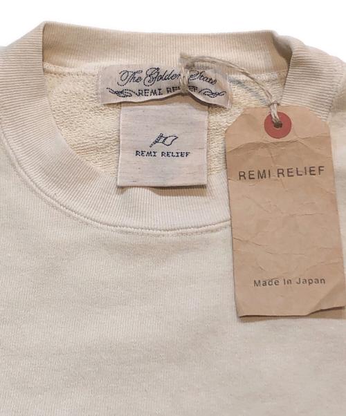 REMI RELIEF（レミレリーフ）REMI RELIEF (レミレリーフ) SP加工3飛び裏毛クルー ベージュ サイズ:Ｌ 未使用品の古着・服飾アイテム