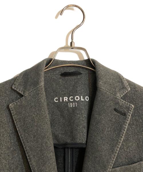 CIRCOLO 1901（チルコロ1901）CIRCOLO 1901 (チルコロ1901) フランネル シングル ジャケット グレー サイズ:48の古着・服飾アイテム