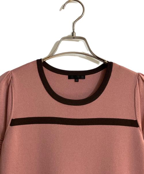 TO BE CHIC（トゥービーシック）TO BE CHIC (トゥービーシック) Aラインニットフレアワンピース ピンク サイズ:40の古着・服飾アイテム