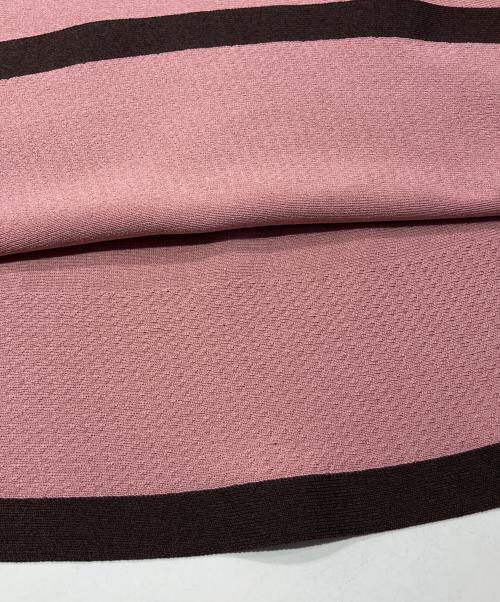 TO BE CHIC（トゥービーシック）TO BE CHIC (トゥービーシック) Aラインニットフレアワンピース ピンク サイズ:40の古着・服飾アイテム
