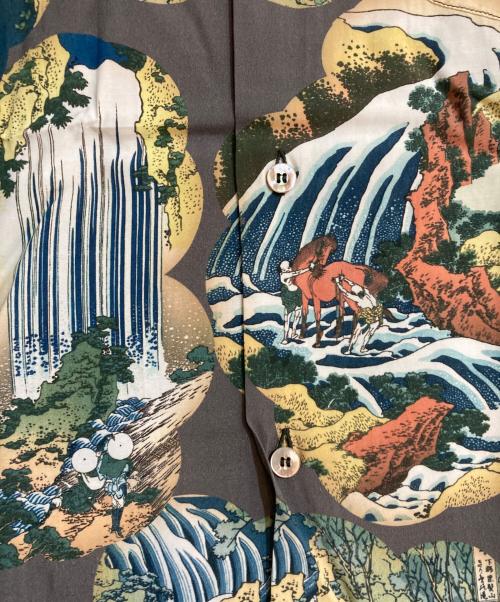 Sun Surf（サンサーフ）Sun Surf (サンサーフ) 葛飾北斎 (カツシカホクサイ) 2024年 レーヨン ハワイアンシャツ「諸国瀧廻り」 ブラック サイズ:Lの古着・服飾アイテム