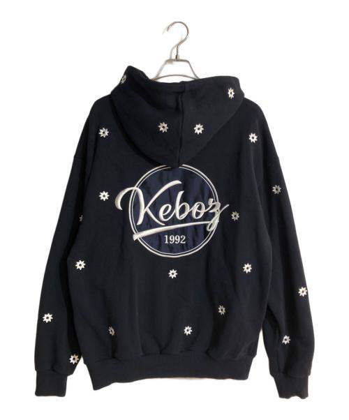 KEBOZ（ケボズ）KEBOZ (ケボズ) nick gear (ニックギア) 刺繍プルオーバーパーカー ネイビー サイズ:Lの古着・服飾アイテム