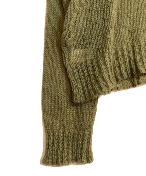 stussy（ステューシー）stussy (ステューシー) Loose Knit Logo Sweater オリーブ サイズ:XLの古着・服飾アイテム