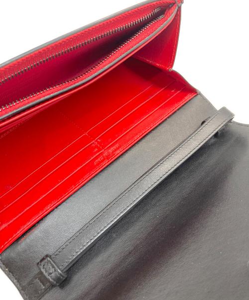 Christian Louboutin（クリスチャン・ルブタン）Christian Louboutin (クリスチャン・ルブタン) マカロンスタッズウォレット ブラックの古着・服飾アイテム