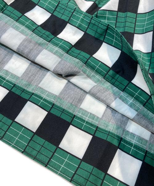 PLAN C（プランシー）PLAN C (プランシー) チェックプリントノースリーブブラウス グリーン サイズ:36の古着・服飾アイテム