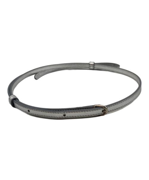 J&M DAVIDSON（ジェイ＆エム デヴィッドソン）J&M DAVIDSON (ジェイ＆エム デヴィッドソン) メタリックレザーナローベルト シルバーの古着・服飾アイテム