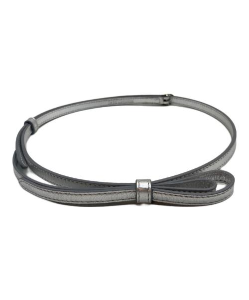 J&M DAVIDSON（ジェイ＆エム デヴィッドソン）J&M DAVIDSON (ジェイ＆エム デヴィッドソン) メタリックレザーナローベルト シルバーの古着・服飾アイテム