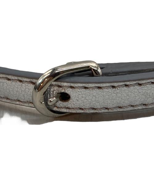 J&M DAVIDSON（ジェイ＆エム デヴィッドソン）J&M DAVIDSON (ジェイ＆エム デヴィッドソン) メタリックレザーナローベルト シルバーの古着・服飾アイテム
